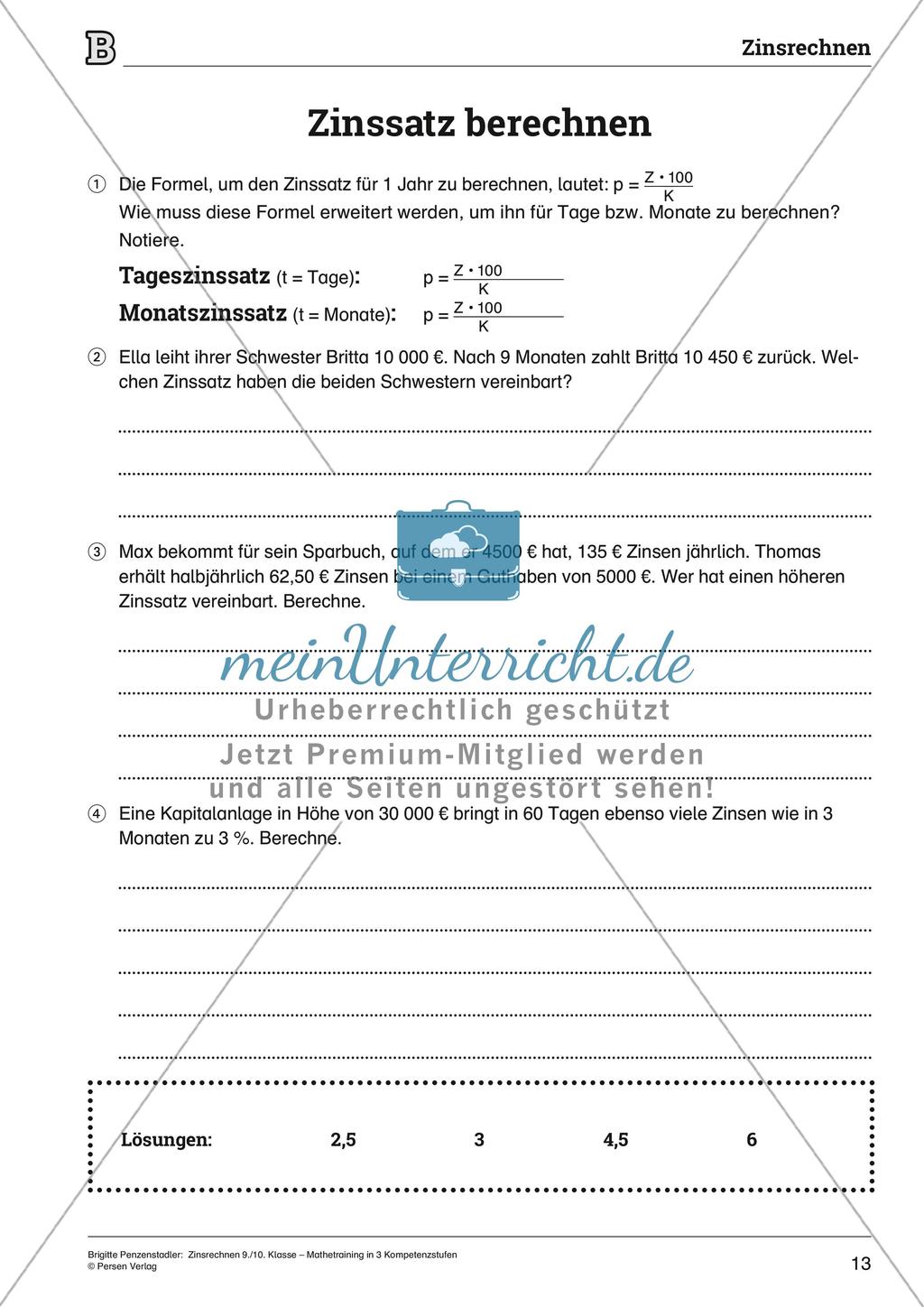 Zinsrechnen Preview 13
