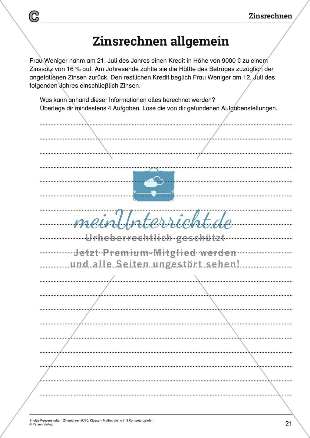 Zinsrechnen Preview 21