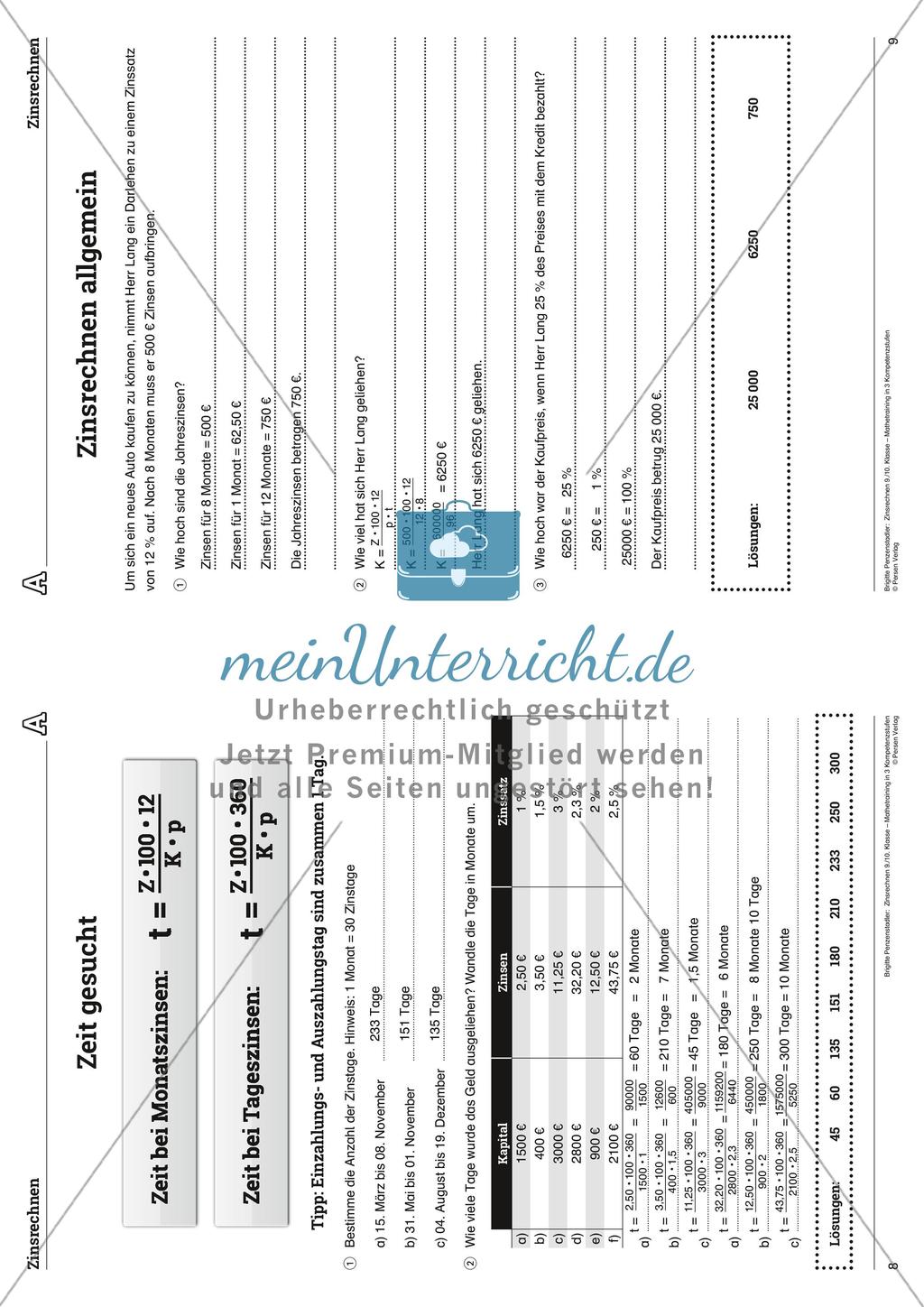 Zinsrechnen Preview 24