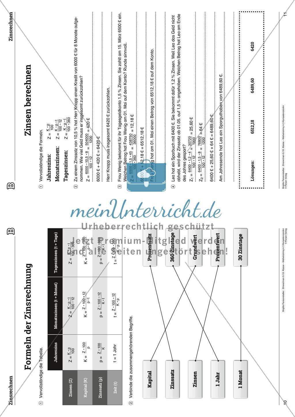 Zinsrechnen Preview 25