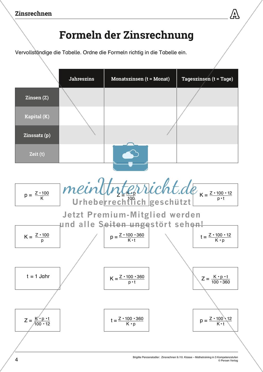 Zinsrechnen Preview 4