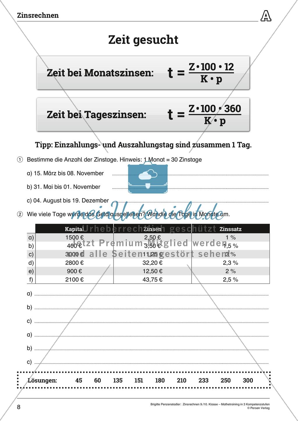 Zinsrechnen Preview 8