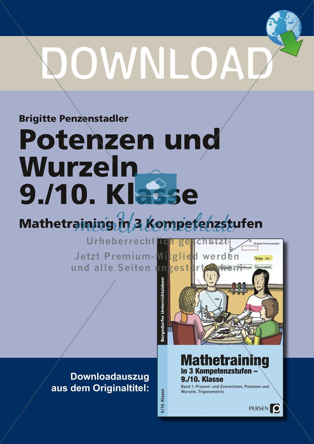 Potenzen und Wurzeln Preview 1