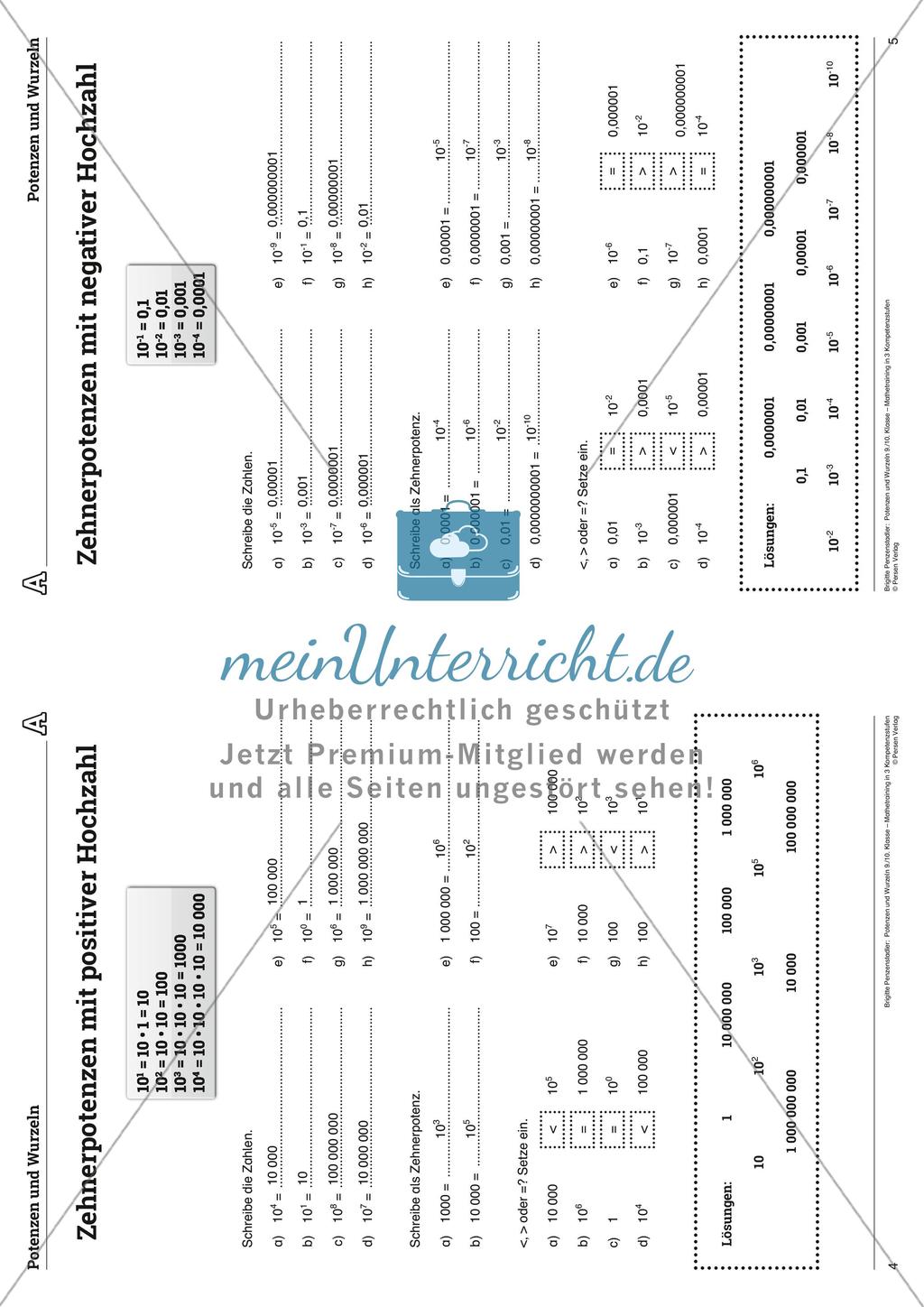 Potenzen und Wurzeln Preview 25