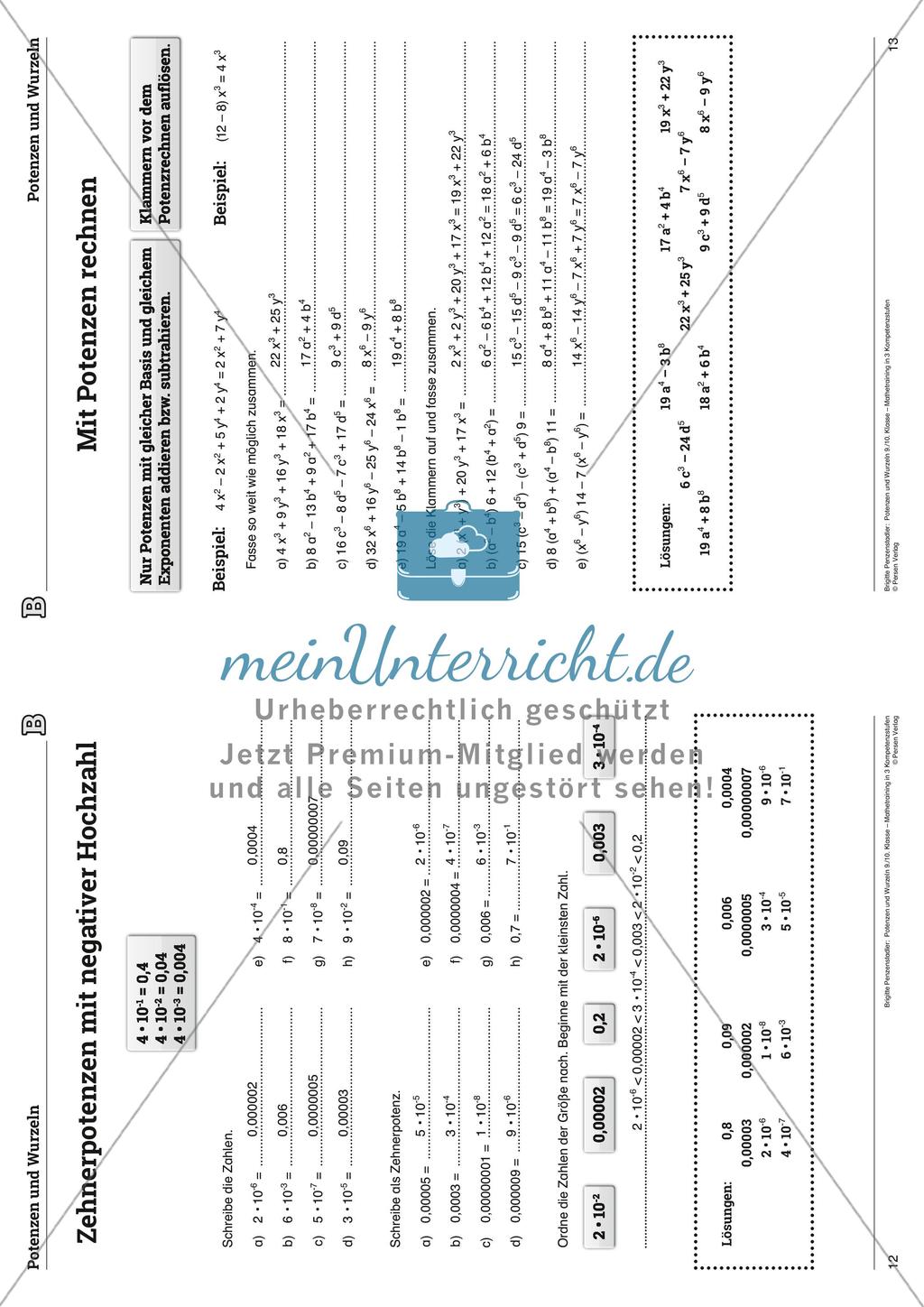 Potenzen und Wurzeln Preview 29