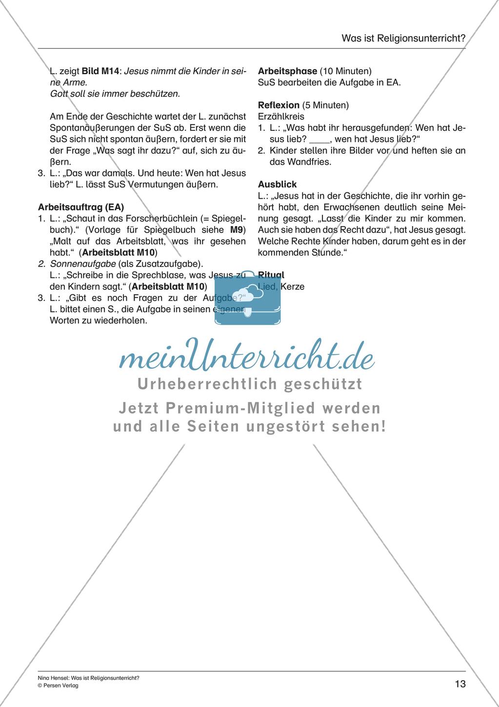 Kennenlernen des Faches Religion Preview 15