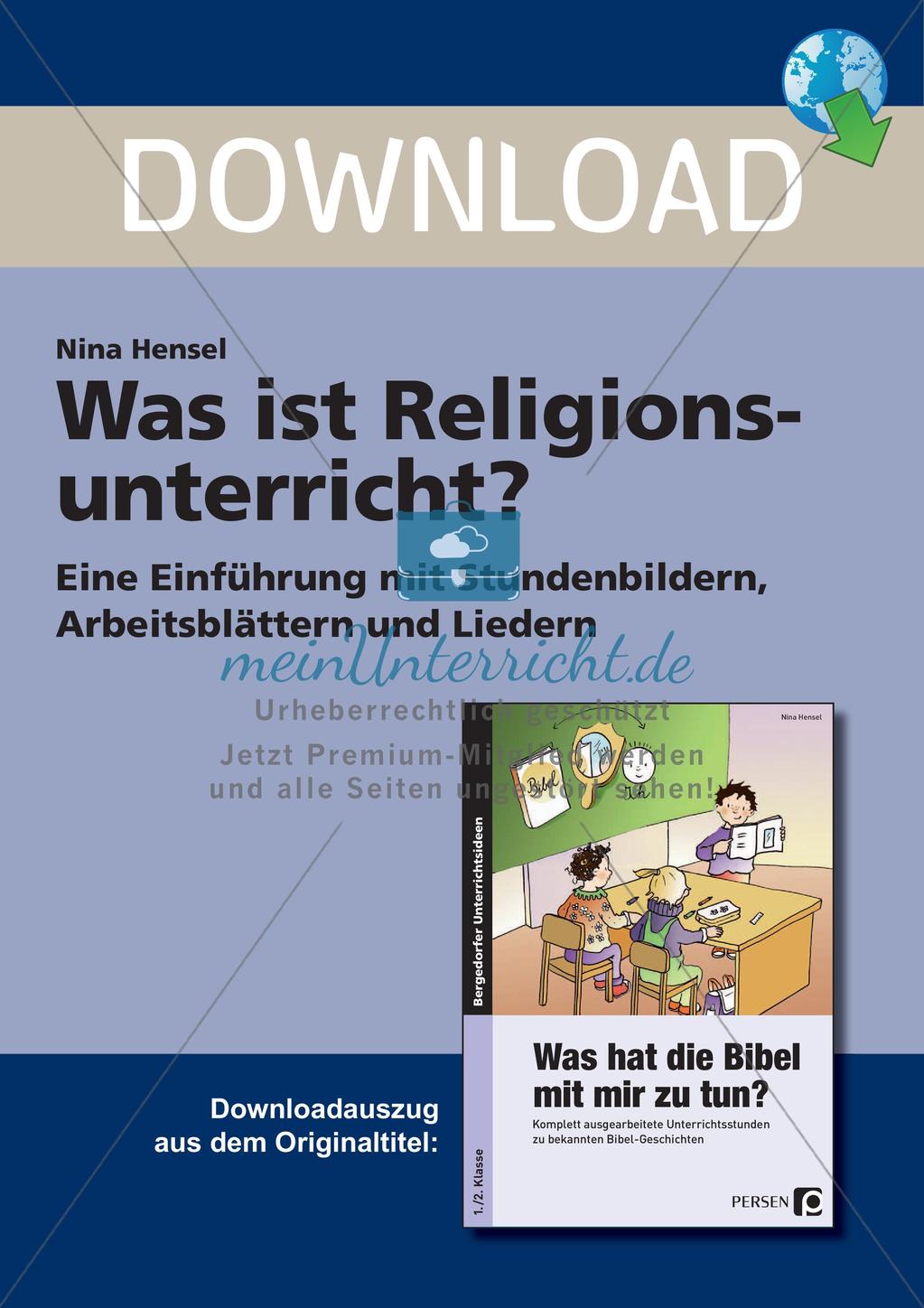 Kennenlernen des Faches Religion Preview 1
