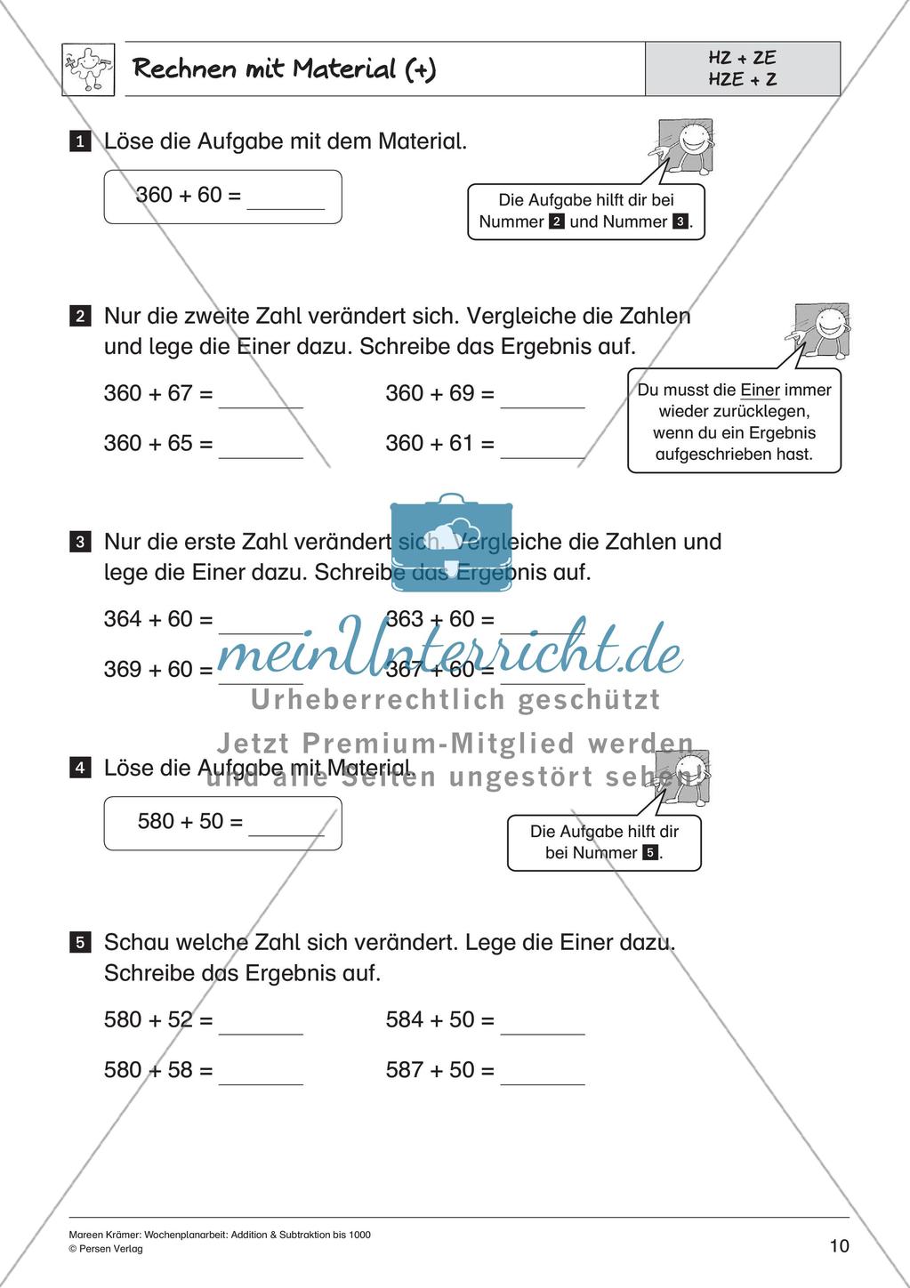 Addition und Subtraktion bis 1000 Preview 12
