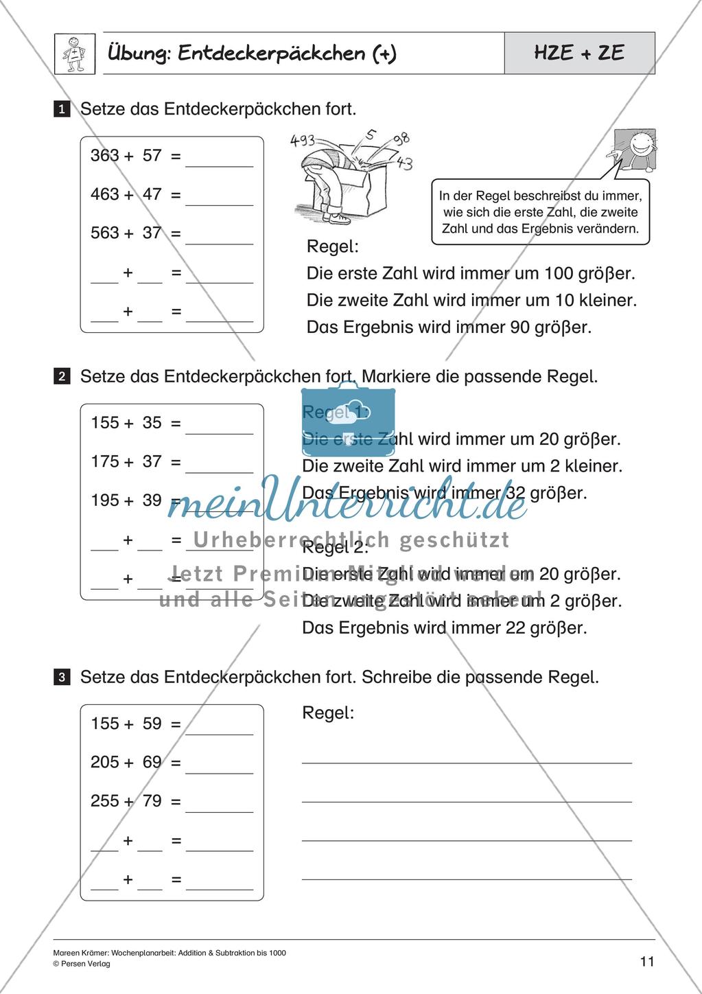 Addition und Subtraktion bis 1000 Preview 13