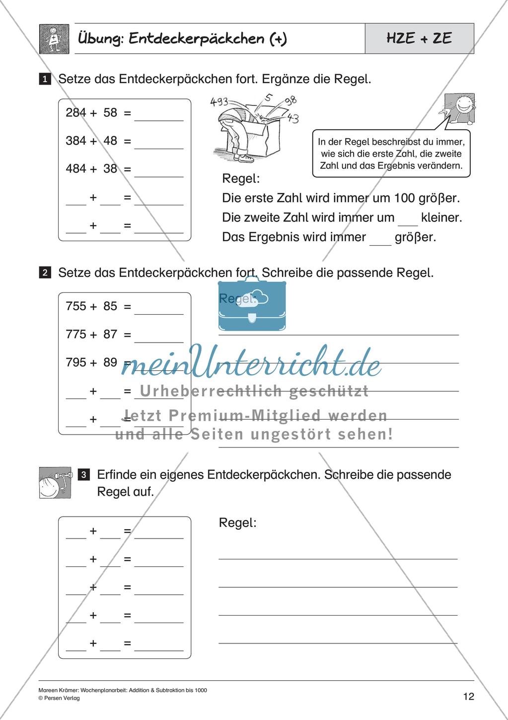 Addition und Subtraktion bis 1000 Preview 14