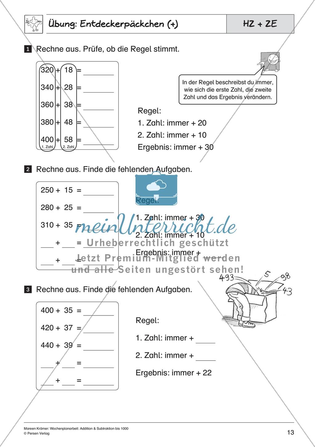 Addition und Subtraktion bis 1000 Preview 15