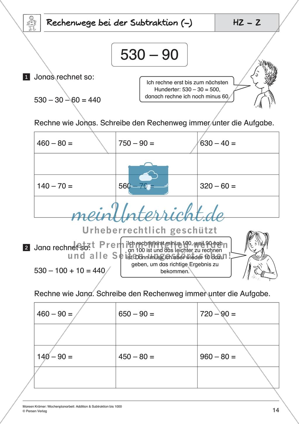 Addition und Subtraktion bis 1000 Preview 16