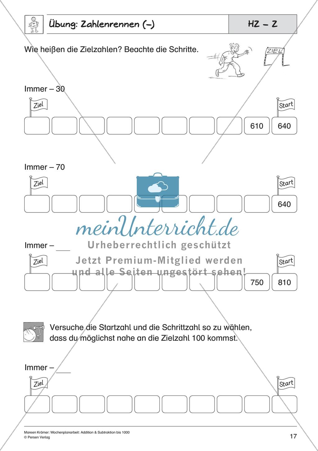 Addition und Subtraktion bis 1000 Preview 19