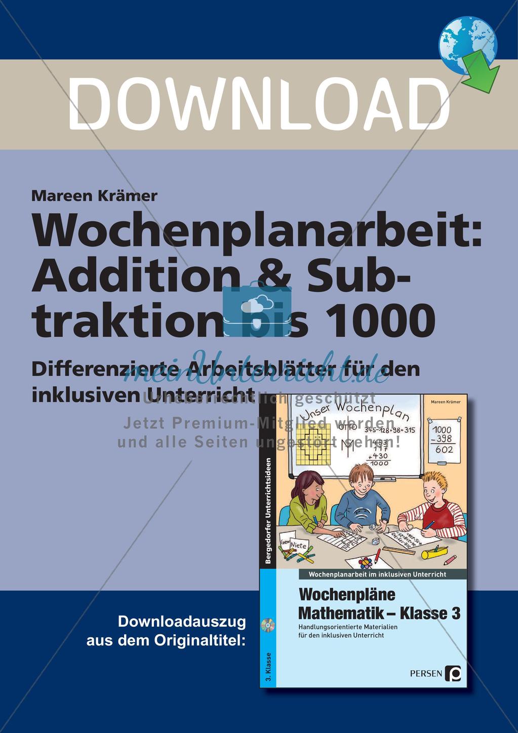 Addition und Subtraktion bis 1000 Preview 1