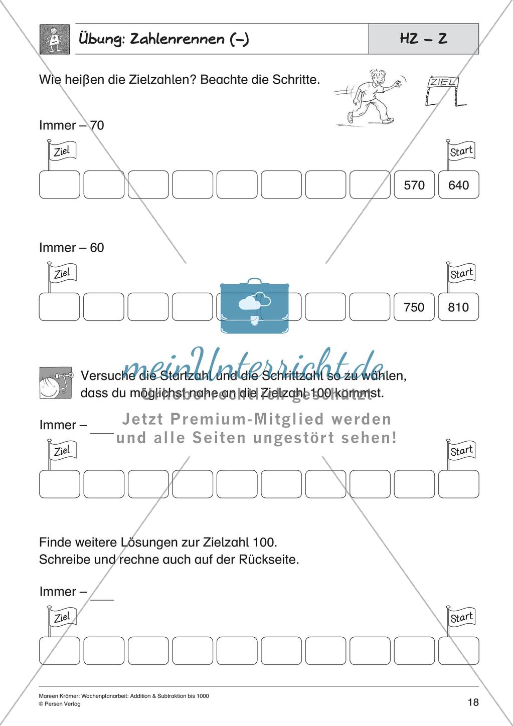 Addition und Subtraktion bis 1000 Preview 20
