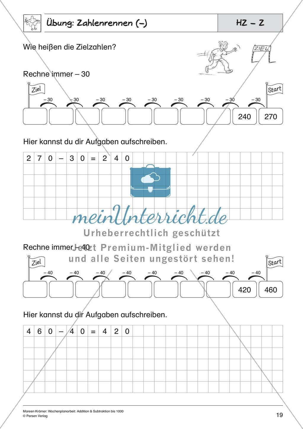 Addition und Subtraktion bis 1000 Preview 21