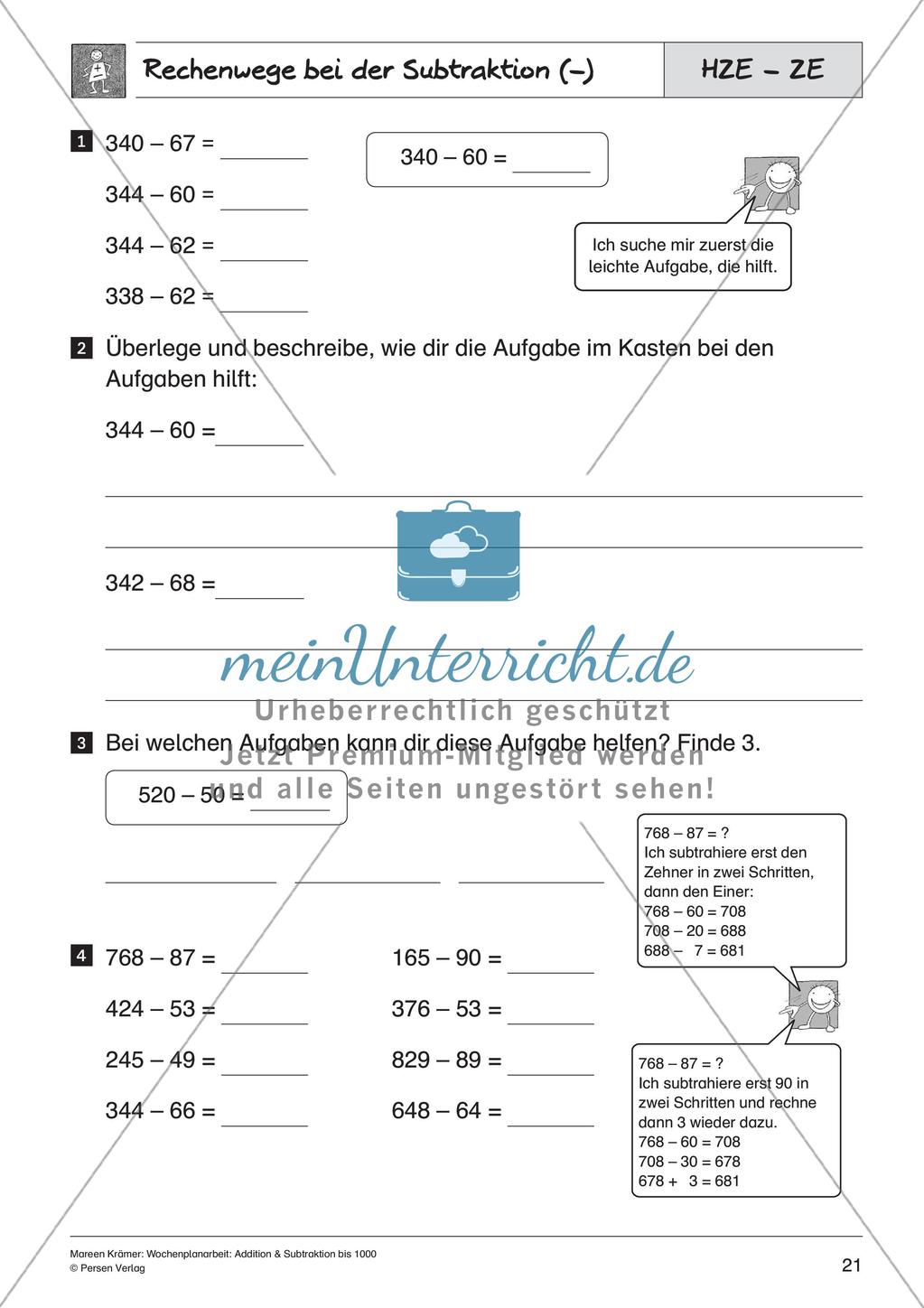 Addition und Subtraktion bis 1000 Preview 23