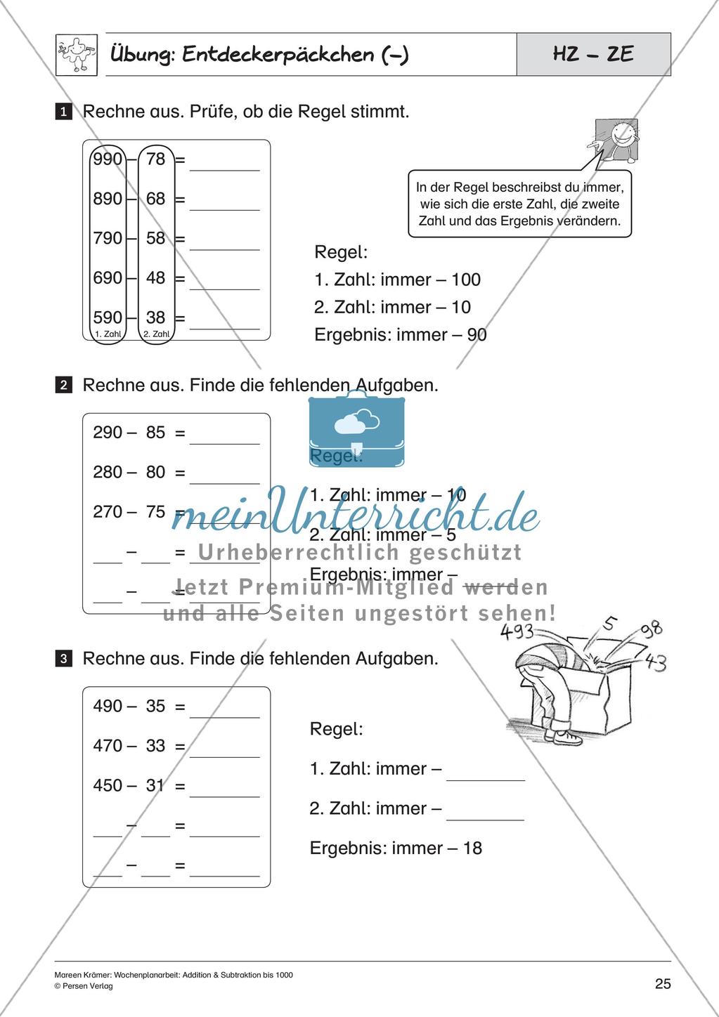 Addition und Subtraktion bis 1000 Preview 27