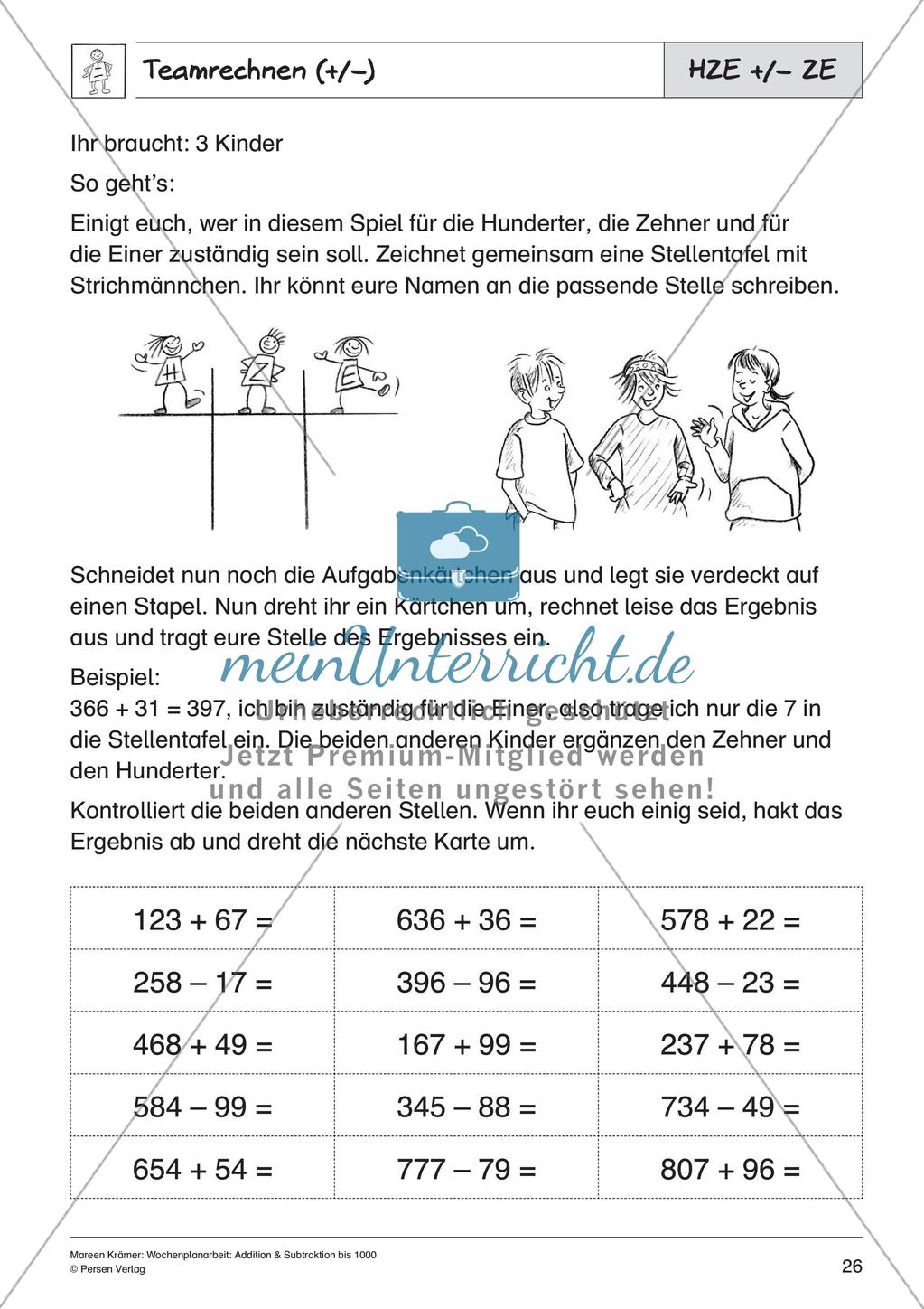 Addition und Subtraktion bis 1000 Preview 28