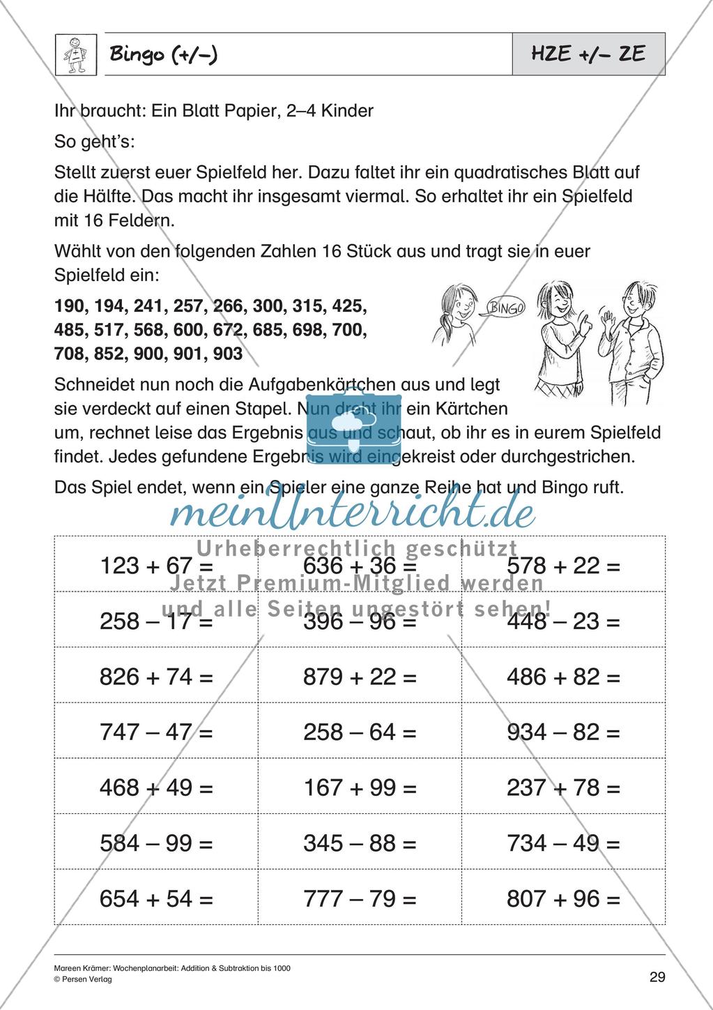 Addition und Subtraktion bis 1000 Preview 31