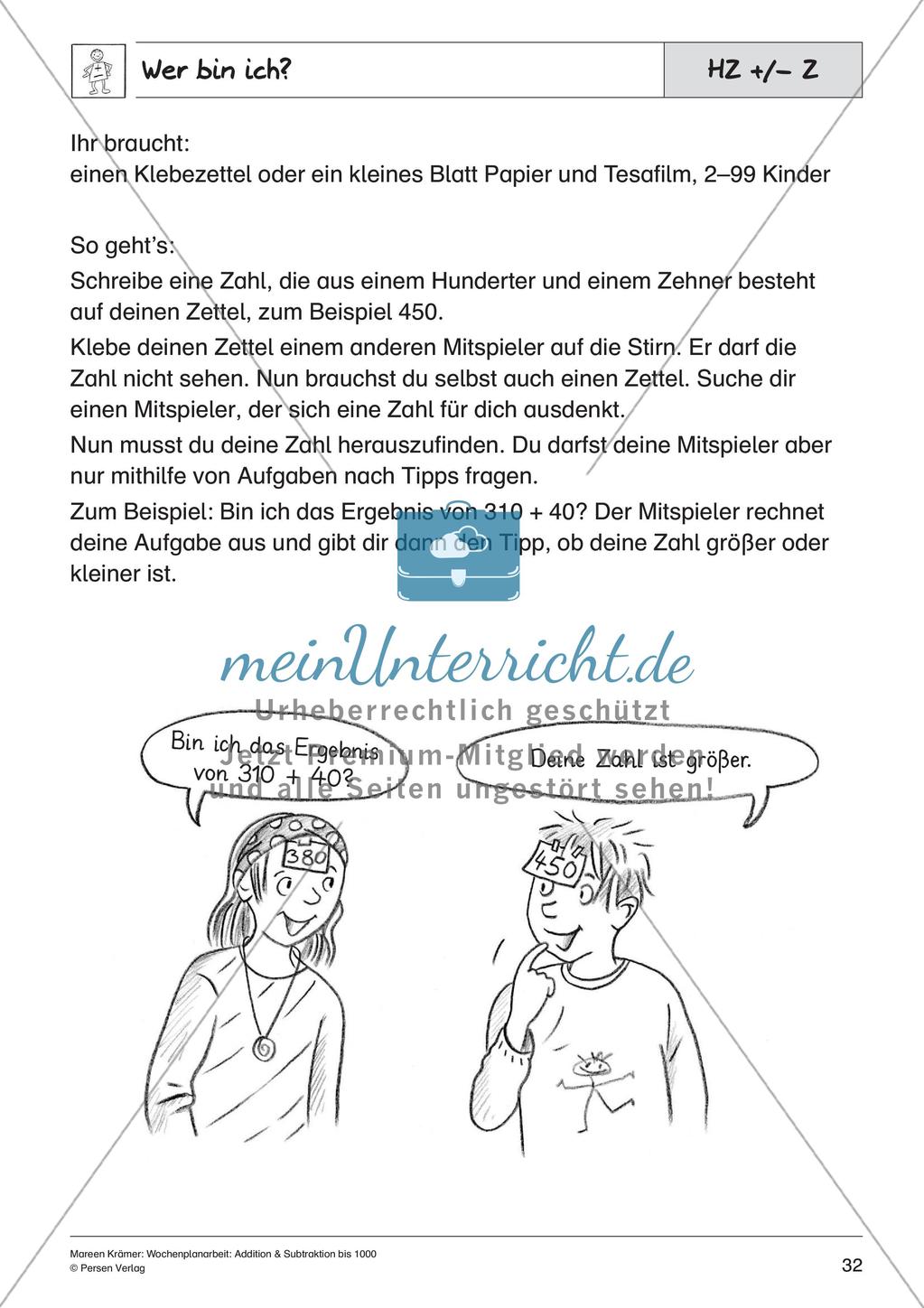 Addition und Subtraktion bis 1000 Preview 34