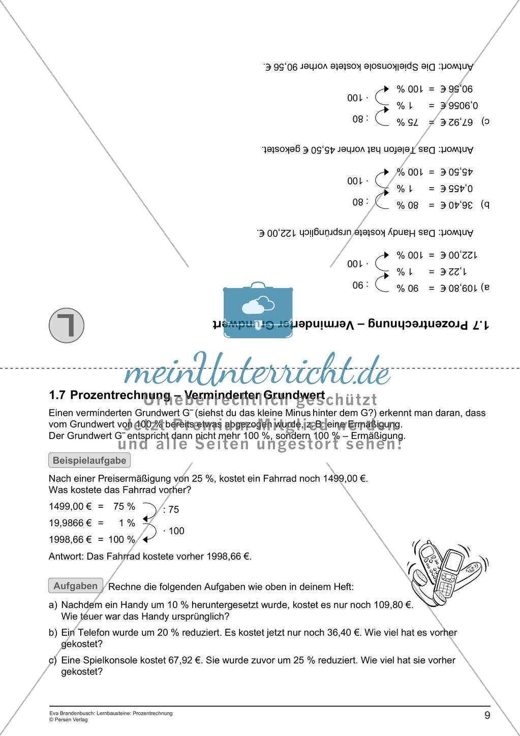 Lernbausteine: Prozentrechnung Preview 11
