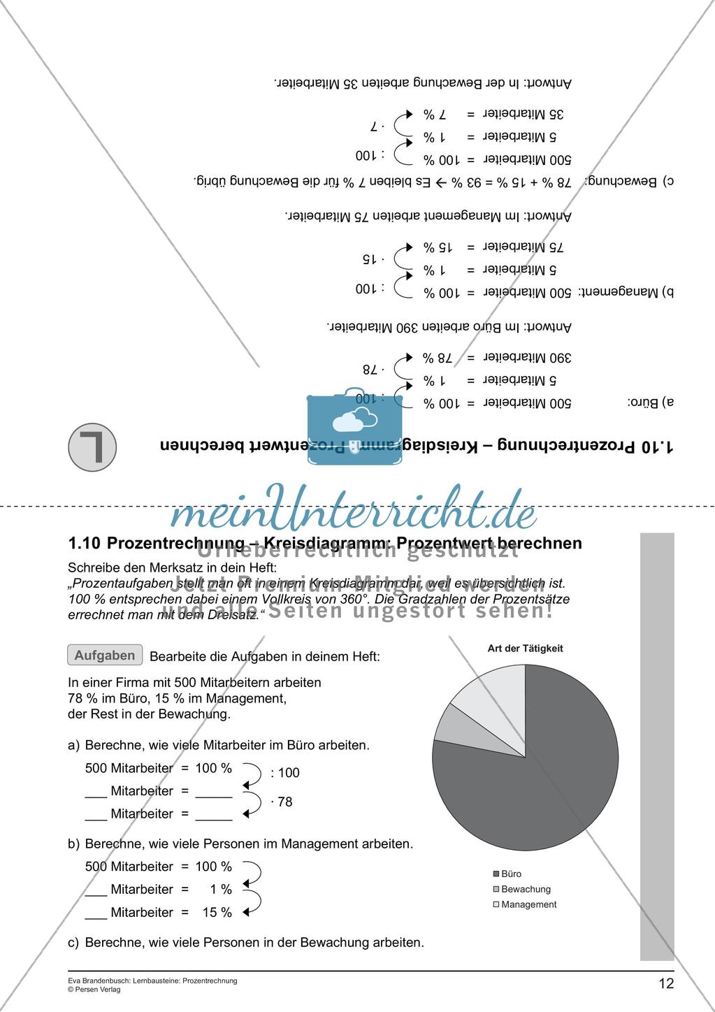 Lernbausteine: Prozentrechnung Preview 14