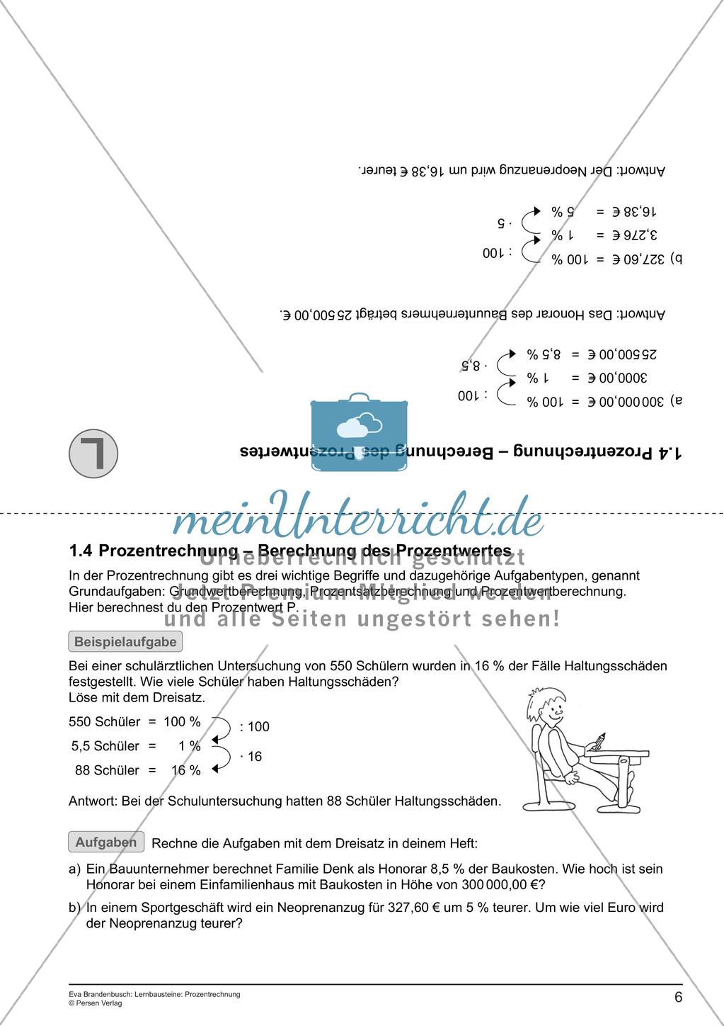 Lernbausteine: Prozentrechnung Preview 8