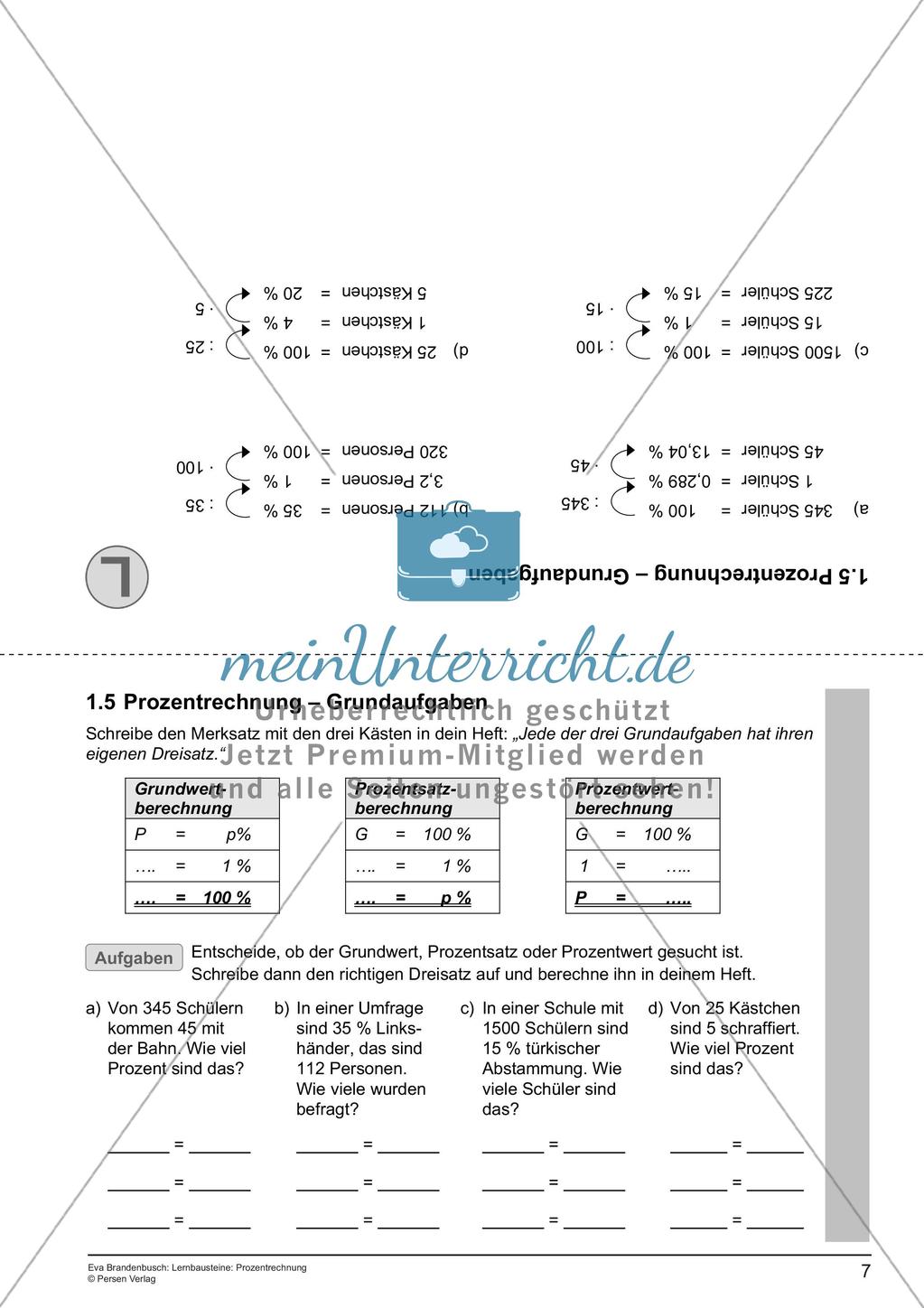 Lernbausteine: Prozentrechnung Preview 9