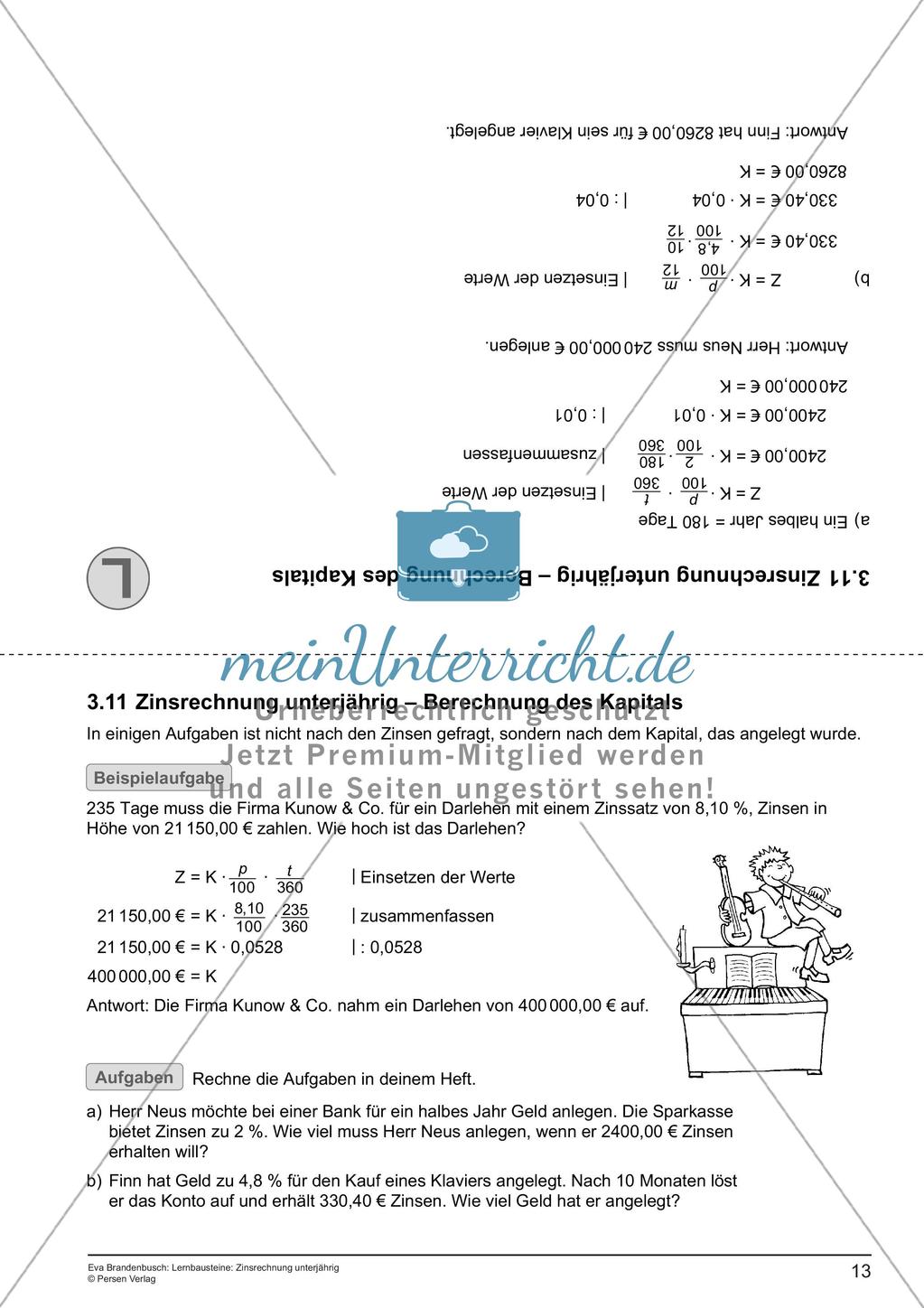 Lernbausteine: Unterjährige Zinsrechnung Preview 15