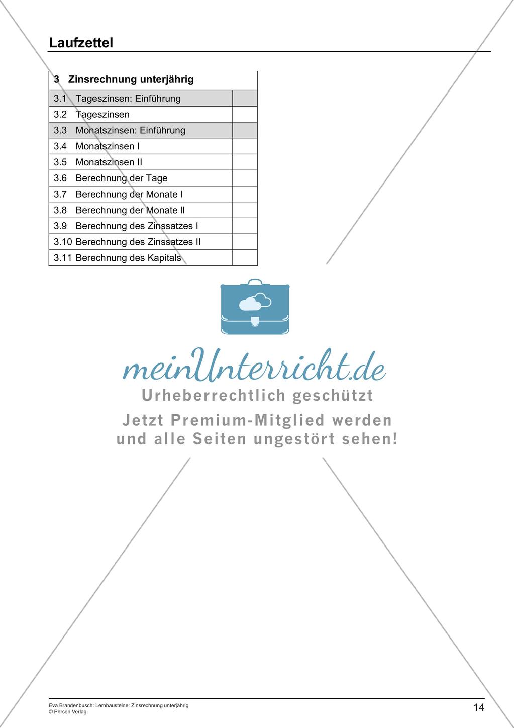 Lernbausteine: Unterjährige Zinsrechnung Preview 16
