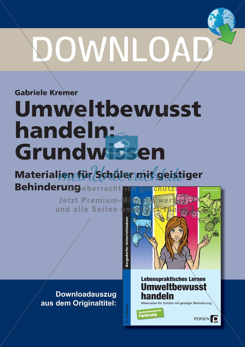 Umweltbewusstes Handeln: Grundwissen Preview 1