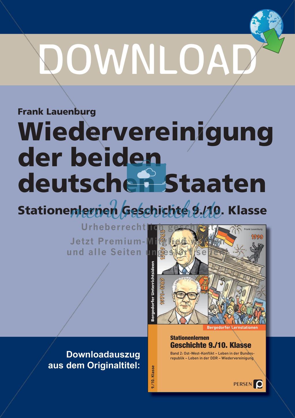 Wiedervereinigung der beiden deutschen Staaten Preview 1