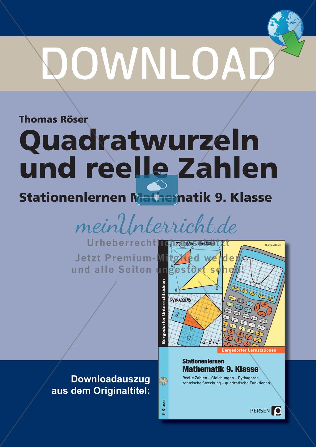 Quadratwurzeln und reelle Zahlen Preview 1