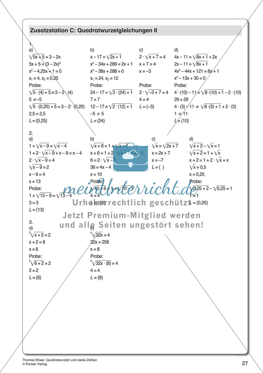 Quadratwurzeln und reelle Zahlen Preview 29