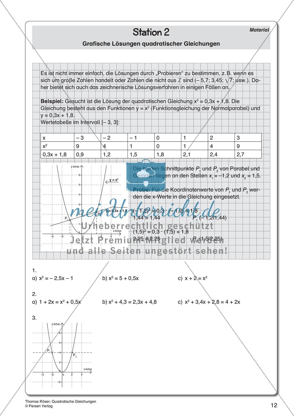 Quadratische Gleichungen Preview 14