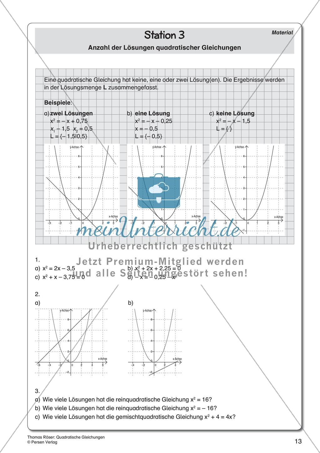 Quadratische Gleichungen Preview 15