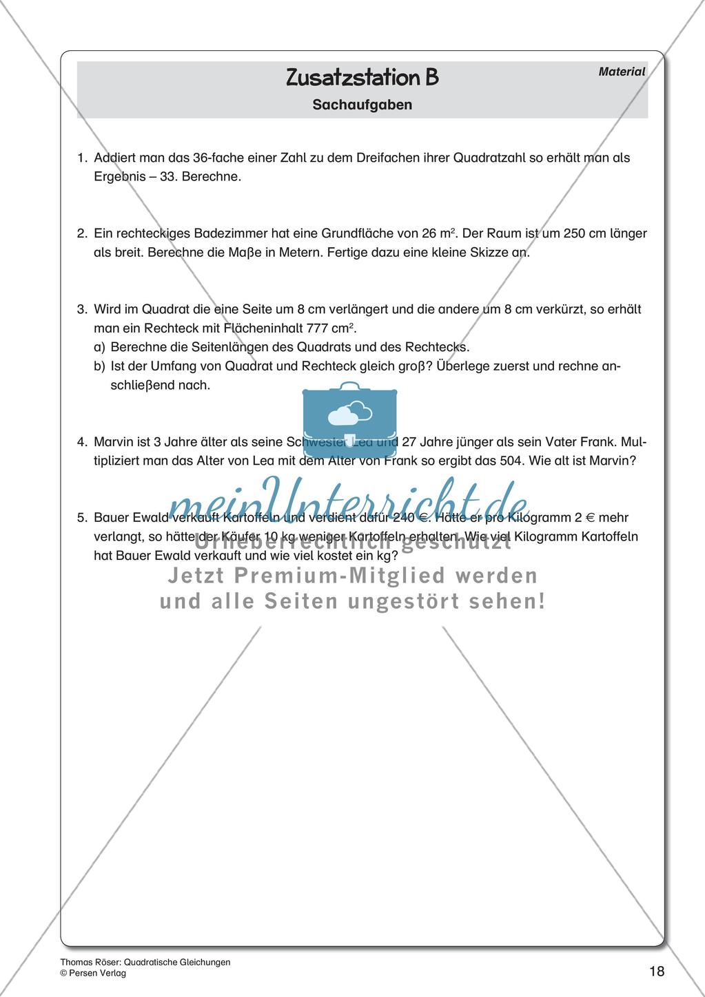 Quadratische Gleichungen Preview 20