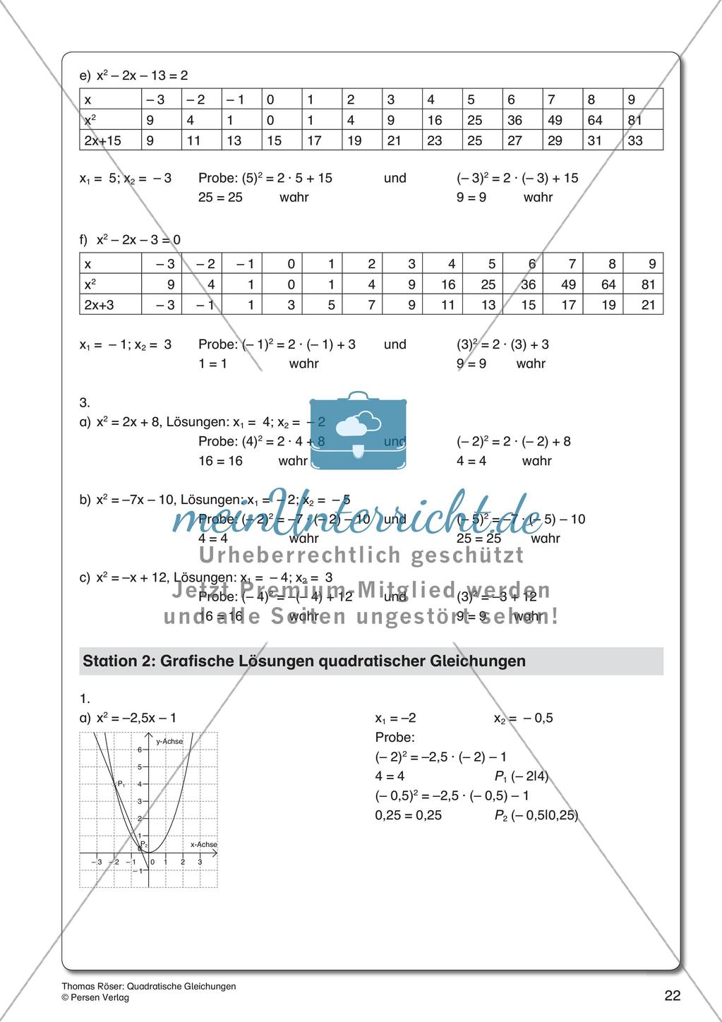 Quadratische Gleichungen Preview 24