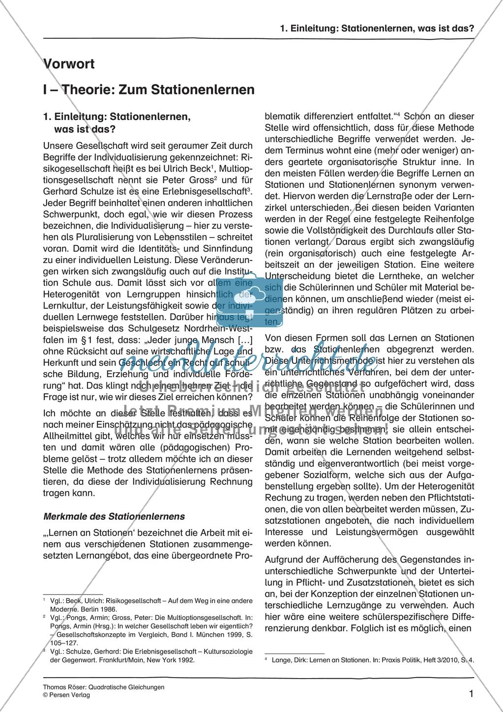 Quadratische Gleichungen Preview 3