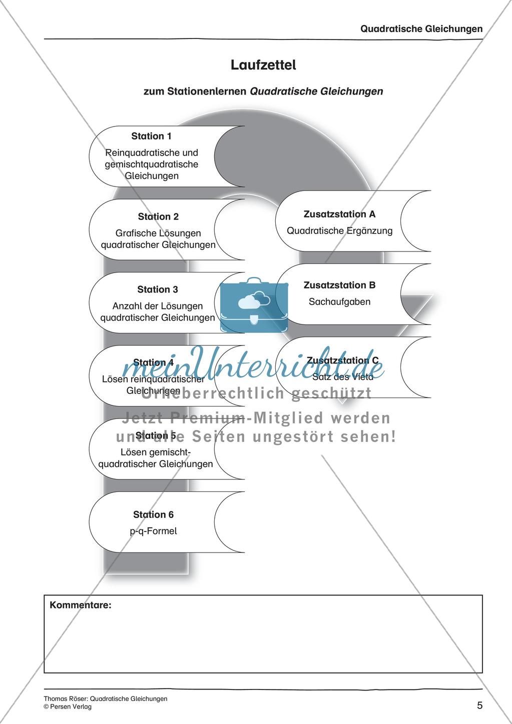 Quadratische Gleichungen Preview 7