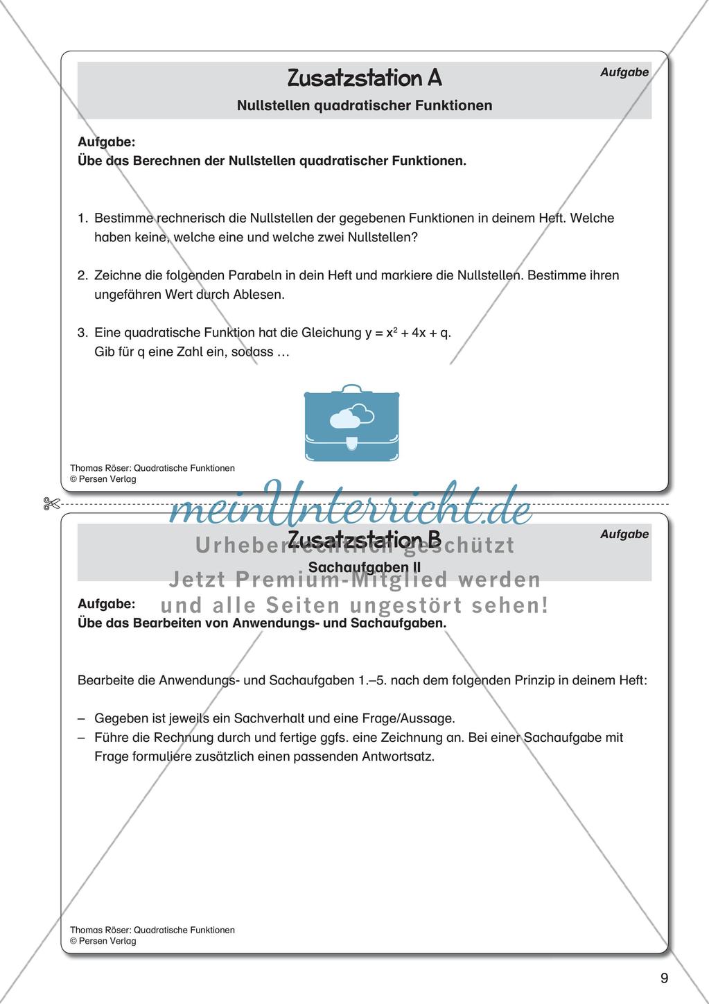 Quadratische Funktionen Preview 11