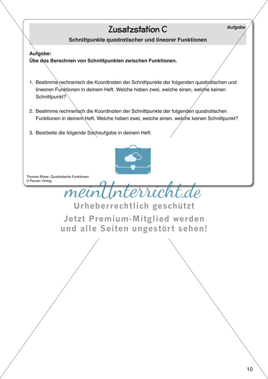 Quadratische Funktionen Preview 12