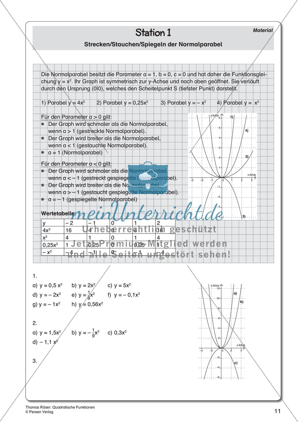 Quadratische Funktionen Preview 13