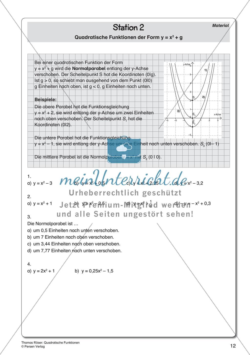 Quadratische Funktionen Preview 14