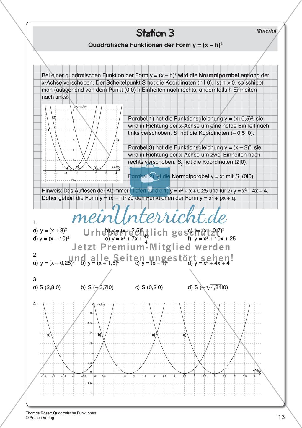 Quadratische Funktionen Preview 15