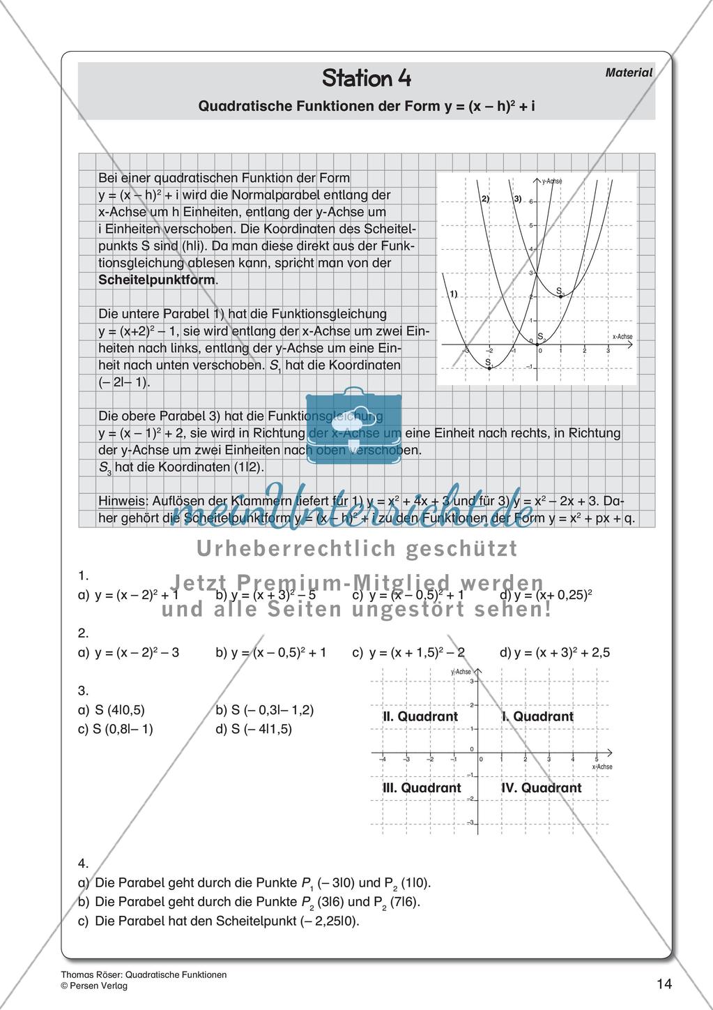 Quadratische Funktionen Preview 16