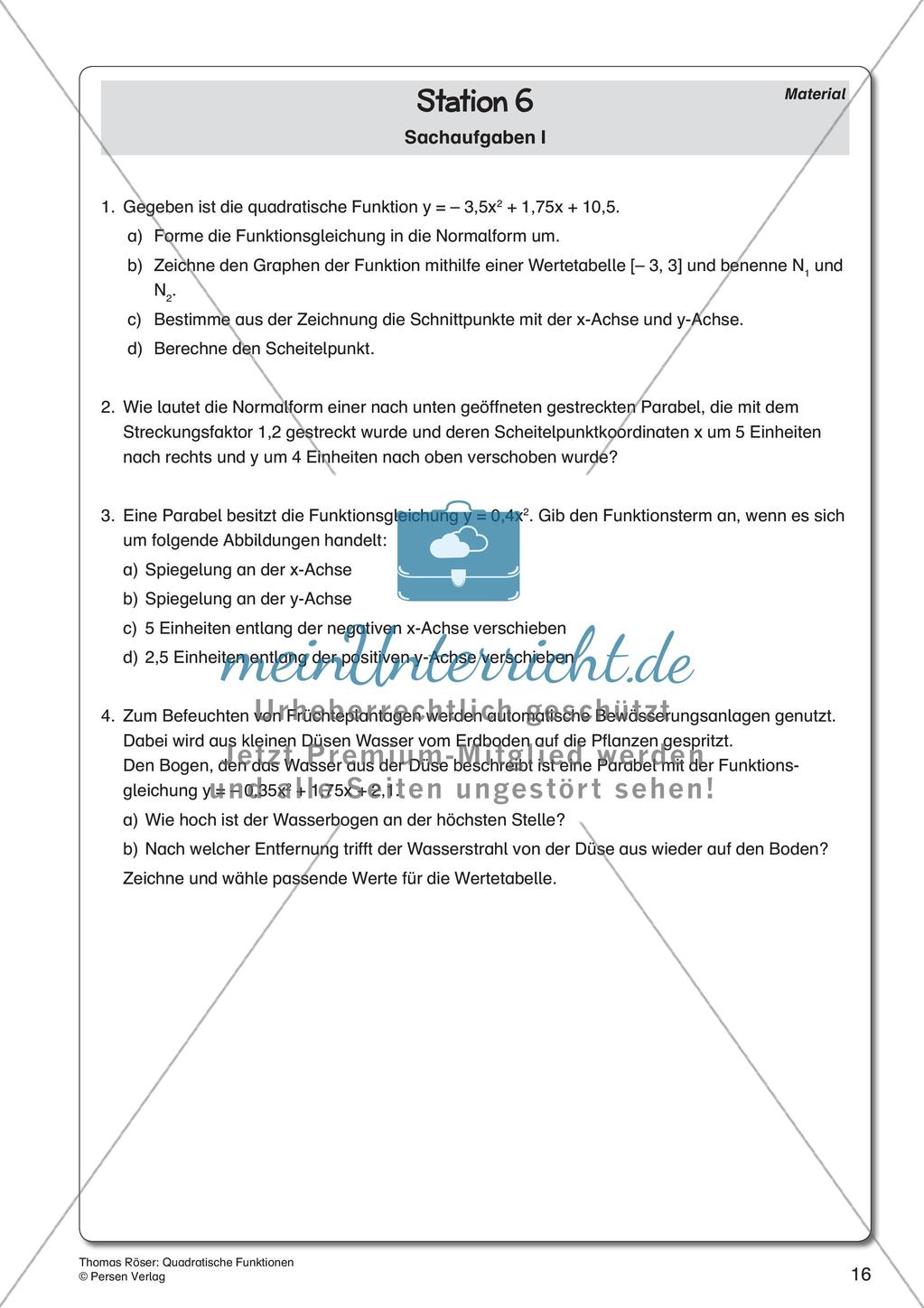 Quadratische Funktionen Preview 18