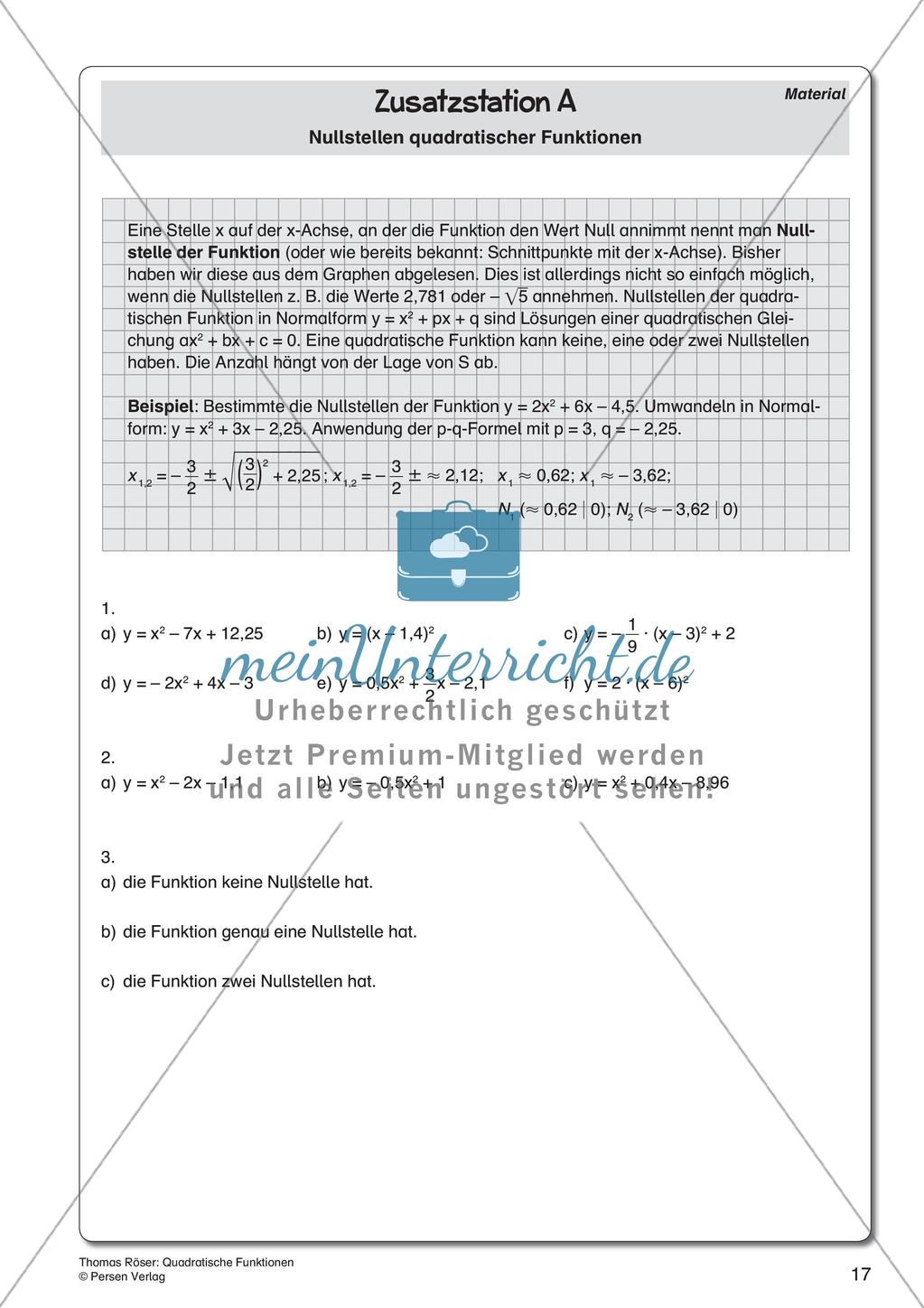 Quadratische Funktionen Preview 19