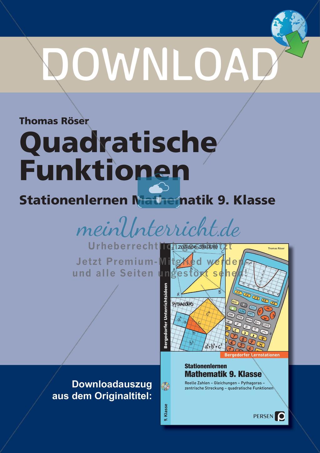 Quadratische Funktionen Preview 1